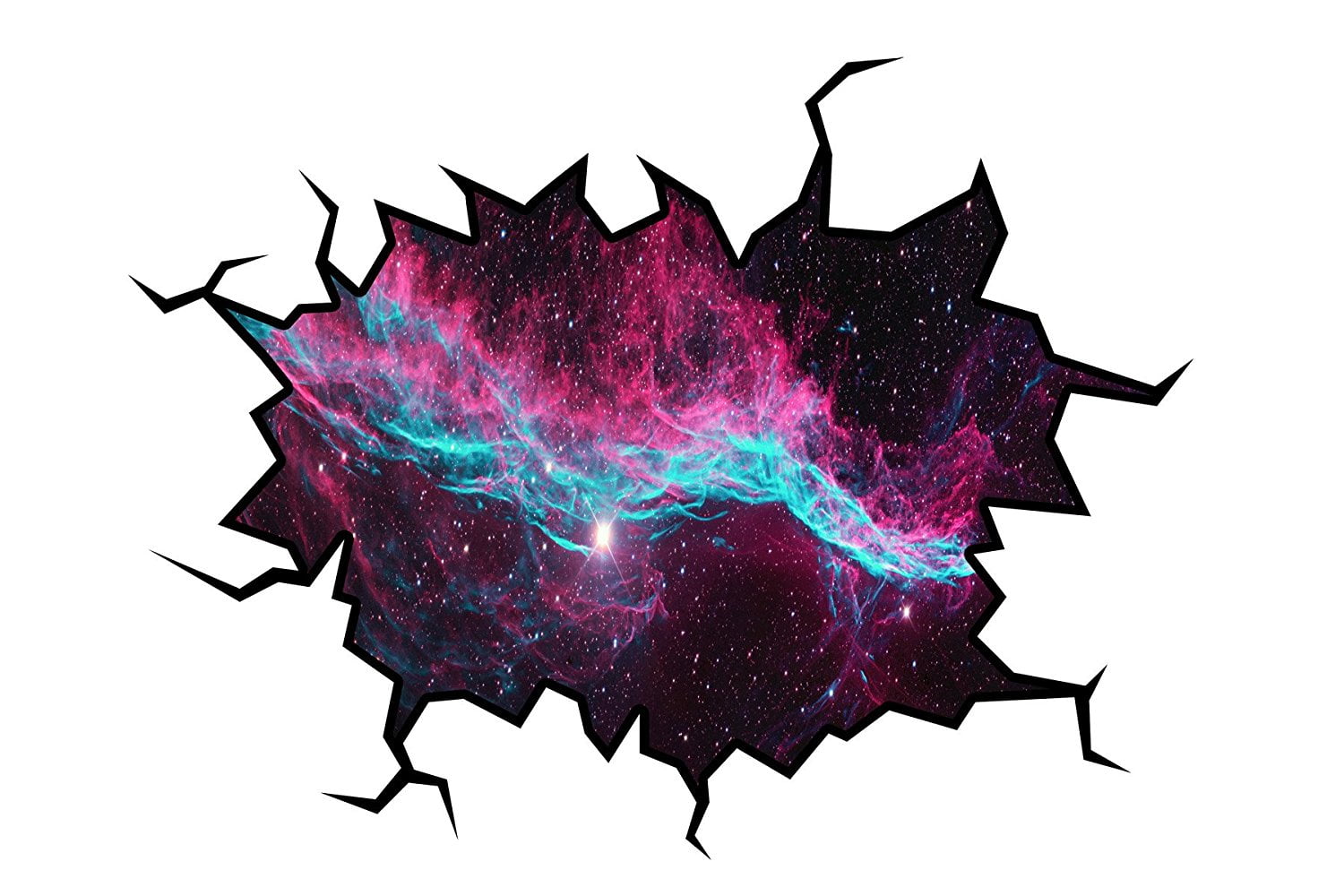 VWAQ Outer Space Wall Decal Universe Sticker Hole In The Wall Decal