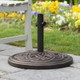 thumbnail image 2 of Middlebrook Designs Outdoor Patio Antique Bronze Round Circle Weave Umbrella Base, 2 of 5