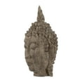 thumbnail image 3 of Buddha Head Sculpture - 6.5" x 6.3" x 12" - Large - Antiqued Brown, 3 of 12