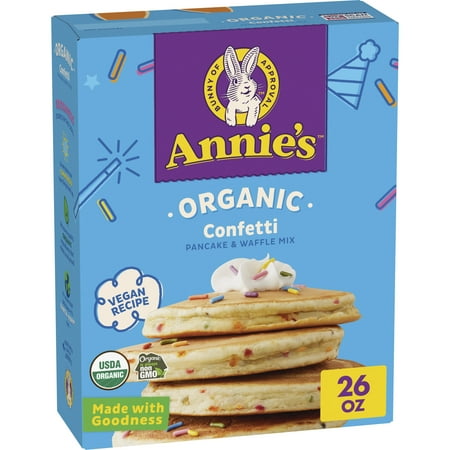 Annie's Organic Pancake and Waffle Mix, Confetti, Vegan Recipe, 26 oz