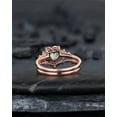 thumbnail image 5 of Heart Shape Moss Agate Floral Engagement Ring: Rose Gold Vine Leaf Wedding Set, Nature Inspired Flower Promise Ring, 24K Gold Plated Silver, 5 of 5
