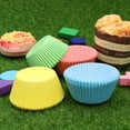 thumbnail image 4 of Zehuanyu 200pcs Disposable Cupcake Wrappers Muffin Paper Cups Lightweight Cupcake Cups Baking Supplies for Cakes Desserts Candies Colorful, 4 of 4