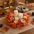 thumbnail image 4 of Fall Wreath,Halloween Wreath,Fall Wreaths For Front Door,Thanksgiving Wreaths,Autumn Pumpkin Wreaths,For Indoor Outdoor Thanksgiving Harvest Festival Celebrations, 4 of 7