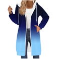 thumbnail image 2 of Goodtrade8 Hooded Women's Sweatshirts Outwear Long Sweatshirt Outwaer Casual Long Sleeve Graphic Drawstring Women Tops, 2 of 6