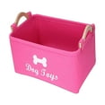 thumbnail image 1 of Cajas organizadoras de juguetes para mascotas, contenedores de almacenamiento para suministros para perros, cesta plegable multiusos grande para cosas Rosa, 1 of 10