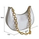 thumbnail image 2 of Bolso de un solo hombro, bolso de mano clásico retro, bolso de mano de un solo hombro con cremallera adecuado para damas blanco, 2 of 5