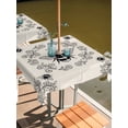 thumbnail image 2 of Square Outdoor Tablecloth with Umbrella Hole Vintage Bees Crowns Outside Table Cloth Waterproof Patio Table Cover Rustic Leaves Rings Burlap Zipper Tablecloths for Picnic Party Camping 60x60 Inch, 2 of 8