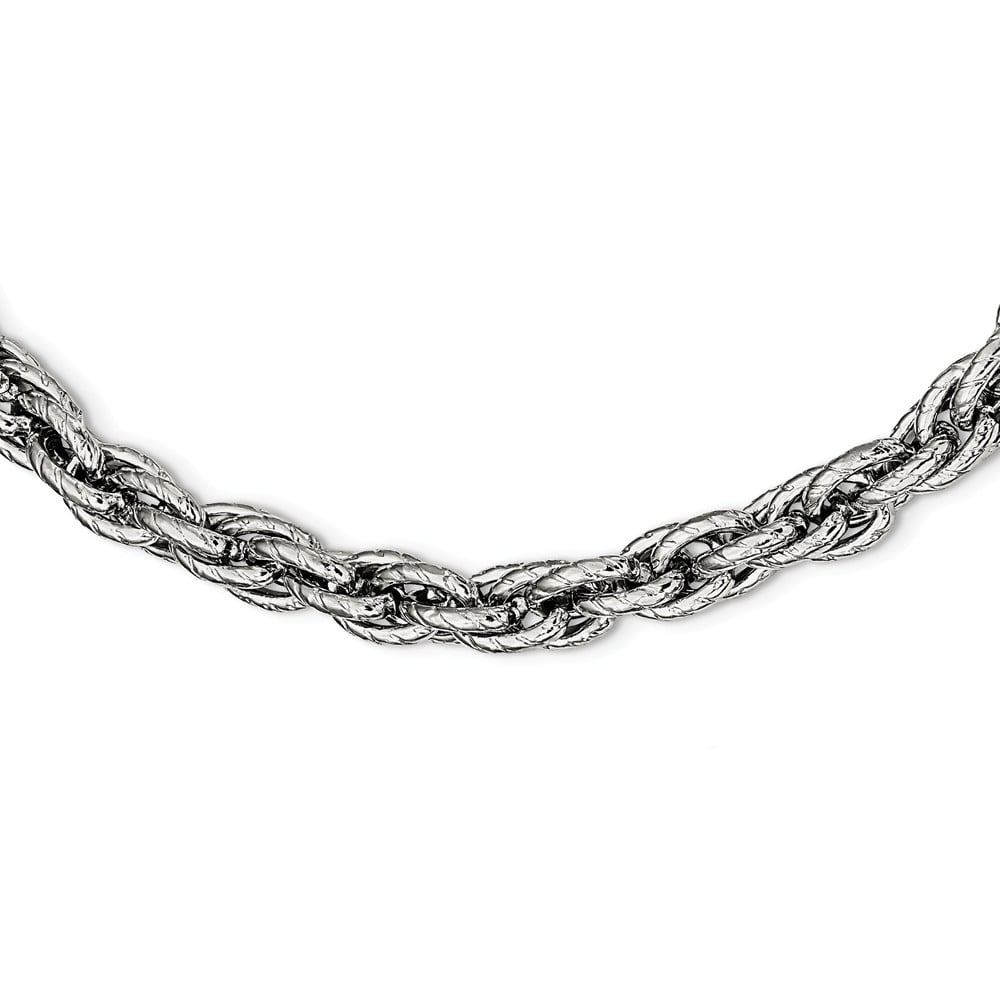 Textured 24in Fancy Rope Chain 