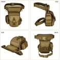 thumbnail image 2 of RV Bolsa De Pierna Bolsa De Muslo Táctica Militar Molle Bolsa Multifunción para Senderismo Camping Escalada Viajes Motocicleta Ciclismo Pesca Caza, Marrón, 2 of 4