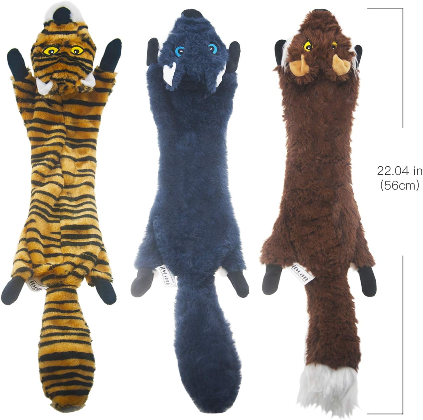 SHARLOVY Dog Squeaky Toys 5 Pack, Pet Toys Crinkle Dog Toy No Stuffing Animals Dog Plush Toy Dog Chew Toy for Large Dogs and Medium Dogs Squeeky Doggie Toys Puppy Toys Squeak
