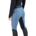 thumbnail image 1 of Transemion European And American Fashion Equestrian Pants Riding Pants Slim Elastic Stitching Riding Pants Casual Ladies Skinny Pants Light Blue S, 1 of 9