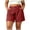 Red, variant on FchengtaiS Plus Size Womens Wide Leg Linen Shorts Summer Casual Loose Dress Shorts Elastic High Waisted Bermuda Shorts with Pockets