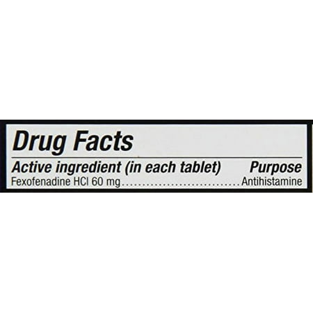 Allegra Allergy 12Hr Fast Relief Fexofenadine HCI Antihistamine 60 mg, 12ct