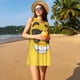thumbnail image 3 of Fotbe Smiling With Sunglasses Vestido de Verano sin Mangas para Mujer – Vestido Midi Línea A, Estilo Camiseta Floral, Vestido Playero Casual y Fluido, 3 of 7