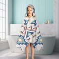 thumbnail image 6 of Colorful Geometric Triangle Diamond Pattern Hooded Bath Towel，50"x30" for Ages 3 To 12 Kids, Quick Dry Lightweight Soft Microfiber Hood Beach Towel Cover Up for Kids, 6 of 7