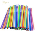 thumbnail image 3 of Foqnuq 100PCS Flexible Party Straws - Assorted Colors, Disposable Plastic Drinking Straws, Eco-Friendly PP Material, Perfect for Milkshakes and Slushes, 3 of 9