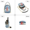 thumbnail image 3 of FORMRS Crossbody Bag for Women Quilted Travel Shoulder Cell Phone Purse with Chain Strap Handbag, Red Sailboats, 3 of 7