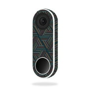 MightySkins NEHEL-Triangle Stripes Skin for Nest Hello Video Doorbell - Triangle Stripes