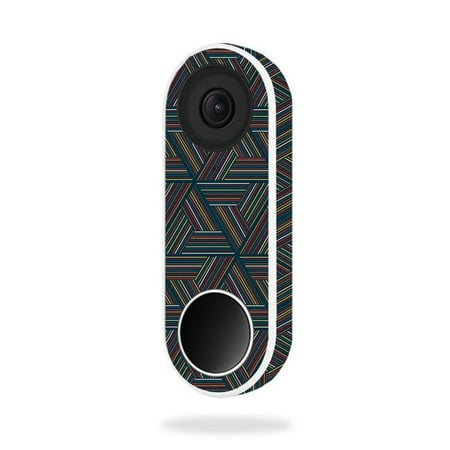 MightySkins NEHEL-Triangle Stripes Skin for Nest Hello Video Doorbell - Triangle Stripes