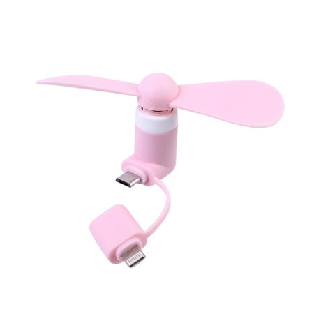 Sehao Mini Micro USB Electric Fan Phone for iPhone 5/5s/5c/6/6 plus/SE/Android for Women,Travel,Outdoor Pink