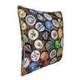 thumbnail image 2 of Kll Beer Caps Decorative Throw Pillow Covers Velvet Soft For Couch Sofa Bedroom Living Room Outdoor -16"X16", 2 of 8