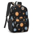 thumbnail image 2 of Sun and Moon Gothic Pattern 17" School Backpacks for Teens,Waterproof Oxford Fabric,S-Shape Padded Straps for School,Travel,Hiking,Camping, 2 of 6