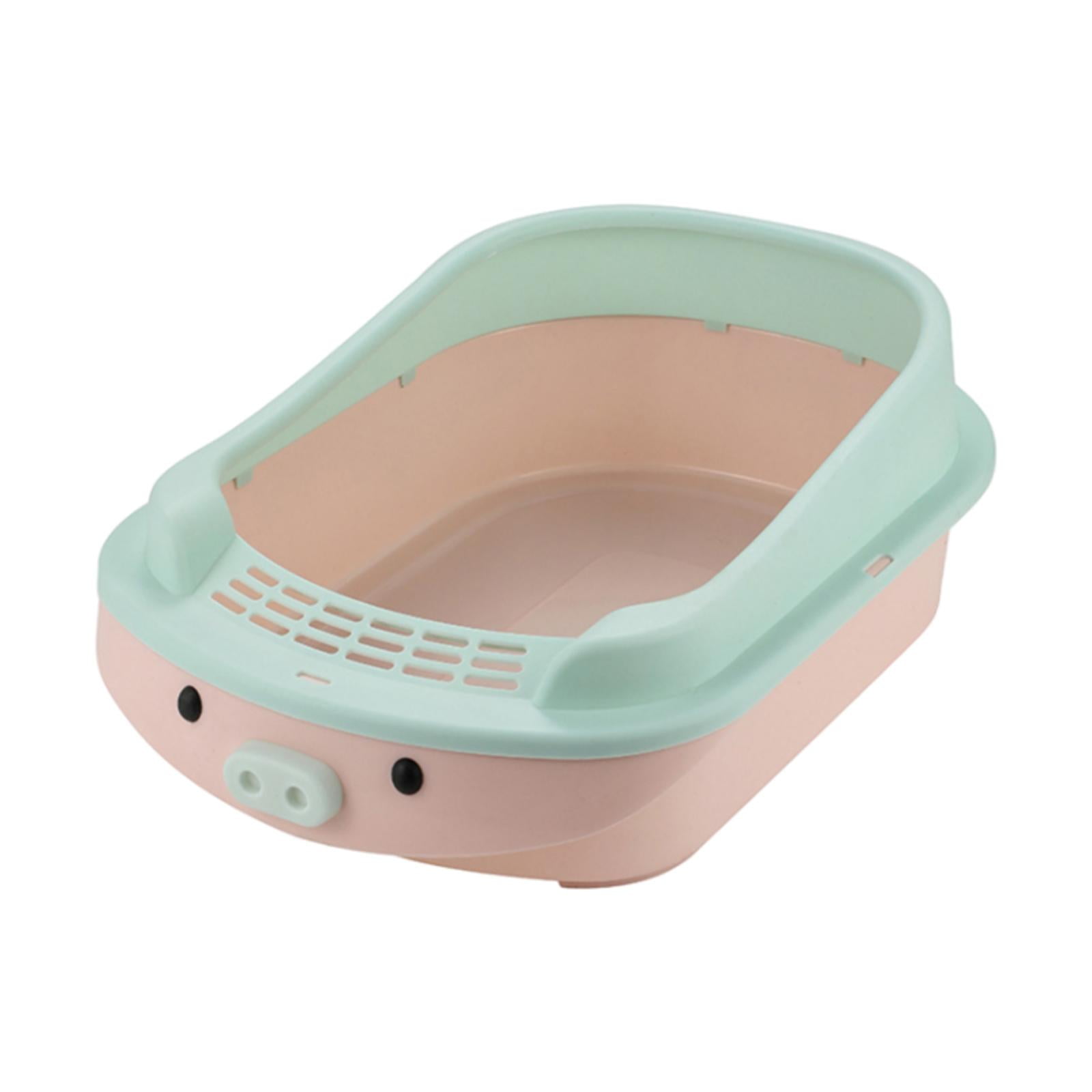 Cat Open Open Air Detachable with High Side, Splashproof Cat Litter Container Kitty Litter Pan Semi Enclosed