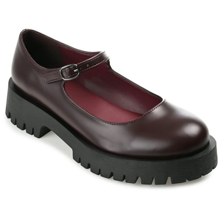 

Journee Collection Womens Kamie Mary Jane Round Toe Buckle Flats