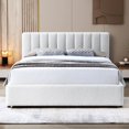 thumbnail image 4 of Omax Decor Jaxon Upholstered Platform Queen Bed in White Boucle Fabric, 4 of 10