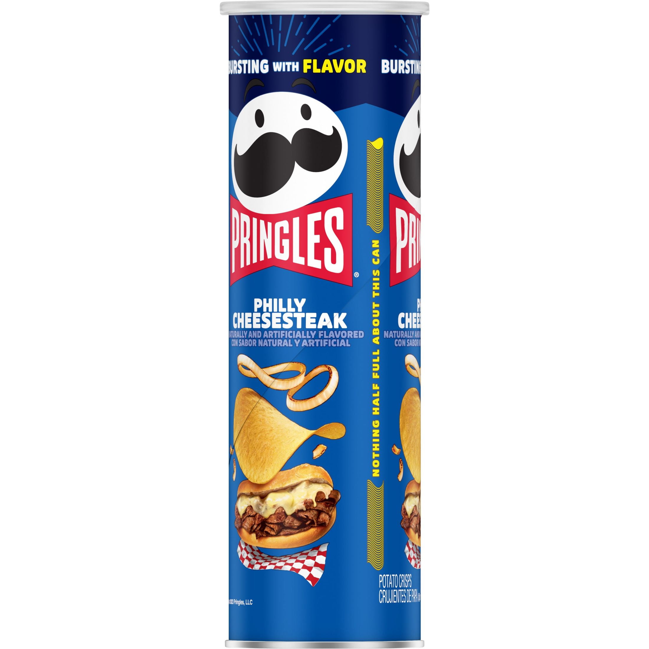 Pringles Philly Cheesesteak Potato Crisps Chips, Lunch Snacks, 5.5 oz (Pack of 4)