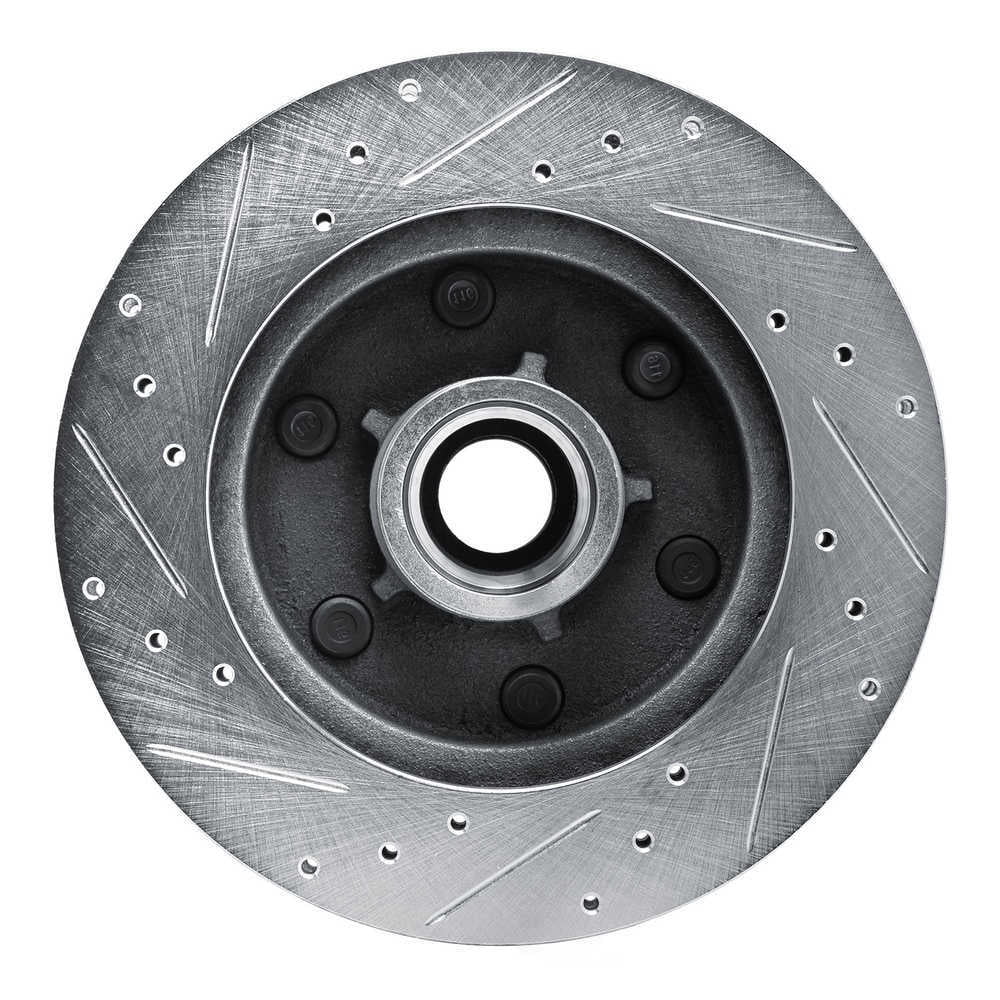 Dynamic Friction Company 631-48011R DFC Brake Rotor - Drilled And Slotted - Silver