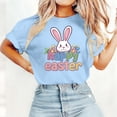 thumbnail image 3 of Camisetas de Manga Larga de las Mujeres Pascua Impreso Suelto Cuello Redondo Camiseta de Manga Corta, Camisetas de Manga Larga para las Mujeres de Uso Diario Casual, 3 of 5