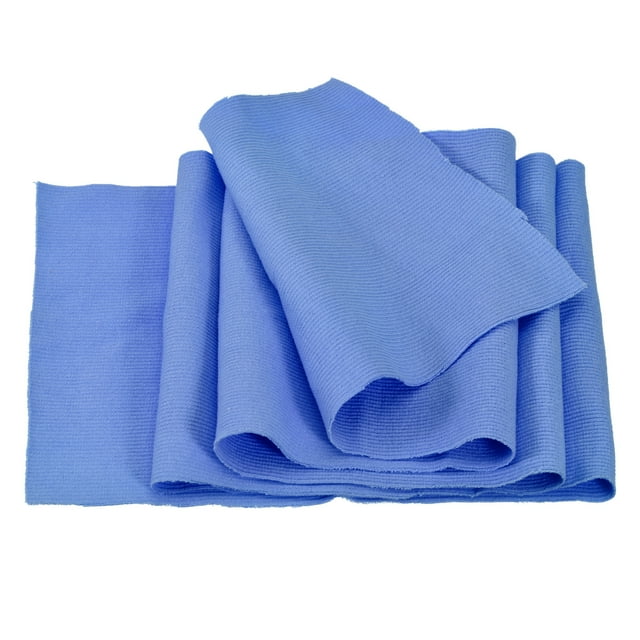 Uxcell Elastic Cuffs Ribbed Trims Cotton Fabric Knit Rib Stretch Tape Cuff Sleeve Waistband for Sewing Light Blue 39"x8"