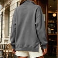 thumbnail image 4 of Ghalytn Women's Fleece Lined Full Zip Jacket Stand Collar Long Sleeve Casual Sweatshirt Coat with Pockets, 4 of 9