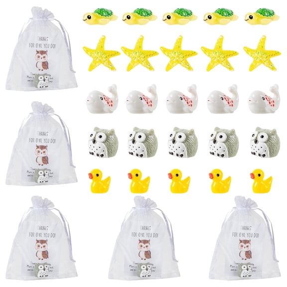 20 Pcs Resin Animal Pun Note Card Set for Employee Staff Appreciation, Coworker Teacher Nurse Volunteer Graduation Thank You Gifts