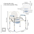thumbnail image 3 of Silla Comodo Aumento Ducha Baño-WC para Adulto Discapacitado Portátil 3 en 1 Big Room, 3 of 8