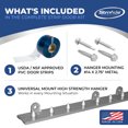 thumbnail image 2 of Strip Curtain Door Kit - 36x84 - Clear Smooth 8 in. strips with 25% overlap - USDA/NSF Approved PVC Strips, 2 of 6