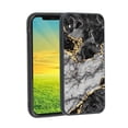 thumbnail image 1 of Compatible with iPhone X Phone Case, Black-And-White-Golden-Marble Case Silicone Protective for Teen Girl Boy Case for iPhone X, 1 of 1