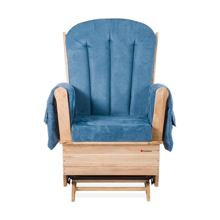 Foundations SafeRocker SS Swivel Glider Rocker Natural Blue