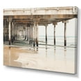 thumbnail image 2 of Designart "Minimalistic Beige Pier On The Horizon I" Coastal Pier Wall Art Prints, 2 of 7