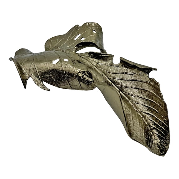 17" Aluminum Decorative Abstract Leaf Sculpture