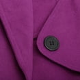 thumbnail image 6 of UAYOTSE Womens Wool Blend Pea Coat Fashion Winter Dressy Overcoat Single Trench Jackets,Purple L, 6 of 8