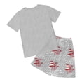 thumbnail image 6 of UngA Fourth of July Boy Girl Outfit Short Sleeve American Flag 250th Anniversary Shirts + Print Shorts Toddler Kids Independence Day Clothes Sets (Grey,11-12 Years), 6 of 7