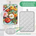 thumbnail image 6 of Yayeee Pot Holders Kitchen Heat Resistant with Pocket 7"x9.8" Cotton Oven Cooking Hot Pads, Pink Floral Tomatoes, 6 of 7