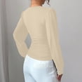 thumbnail image 5 of Women's Thermal Double-Sided Fleece Half High Collar Long Sleeve Undershirt Top Base Layer, Warm Thickened Loose Fit Breathable Winter Layering Cold Weather | CSEONE,White XL, 5 of 9