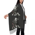 thumbnail image 5 of Bufanda de Halloween con estampado personalizado Jack Skellington para hombres y mujeres, bufandas cálidas, envoltura de chal de pesadilla antes de Navidad, invierno y otoño, 5 of 5