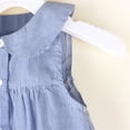 thumbnail image 4 of Coerni Toddler Baby Girls Summer Dress Collared Sleeveless Causal Sundress Button Down Dress Striped Solid Color Dresses, 4 of 4