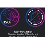 GE® Profile Energy Star 28 Wide 4.6 Cu. ft. Capacity UltraFast Combo with Ventless Inverter Heat Pump Technology Washer/Dryer in White