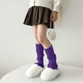 thumbnail image 6 of Cethrio Girls Knee-High Socks, Princesses Stretch Knitted Thermal Winter Socks Purple Size 5-16T, 6 of 6