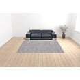 thumbnail image 2 of HomeRoots 513719 9 x 12 ft. Gray Striped Power Loom Distressed Stain Resistant Rectangle Area Rug, 2 of 5